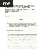 Download Eksistensi Perempuan Dalam Novel Bumi Manusia Karya Pramoedya Ananta Toer by Azizah Munaz SN209921259 doc pdf