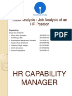 HRM - Sec B - Group 3 - JobAnalysis of An HR Position