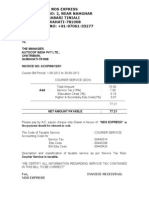 NDS Express courier invoice