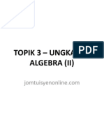 Ungkapan Algebra II Tingkatan 2