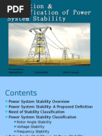 Definition & Classification of Power System Stability
