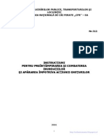 Instructiuni Pentru Preintampinarea Si Combaterea Inundatiilor Si Apararea Impotriva Ingheturilor - Nr. 312 Din 2001