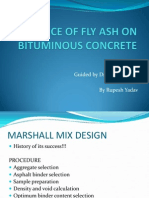Influence of Flyash On Bitumen Performance