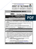 EMBA Admission Advertisement 2013