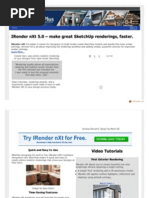 Irender Nxt For Sketchup Rendering Renderplus Software