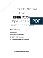 Hard Disk Drive For Ix300 Operating Instructions