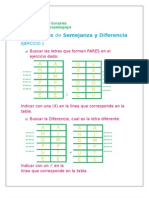 Actividades de Semejanza y Diferencia