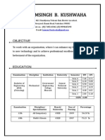 Hannamsingh B. Kushwaha: Objective