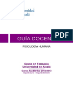 2012 UAlcalá_GUIA DOCENTE Fisiología Humana