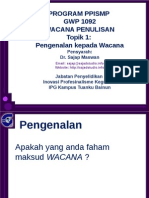 Tatabahasa Wacanatopik 1 Pengenalan Kepada Wacana