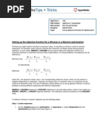 Set Up Objective Function For Optimization