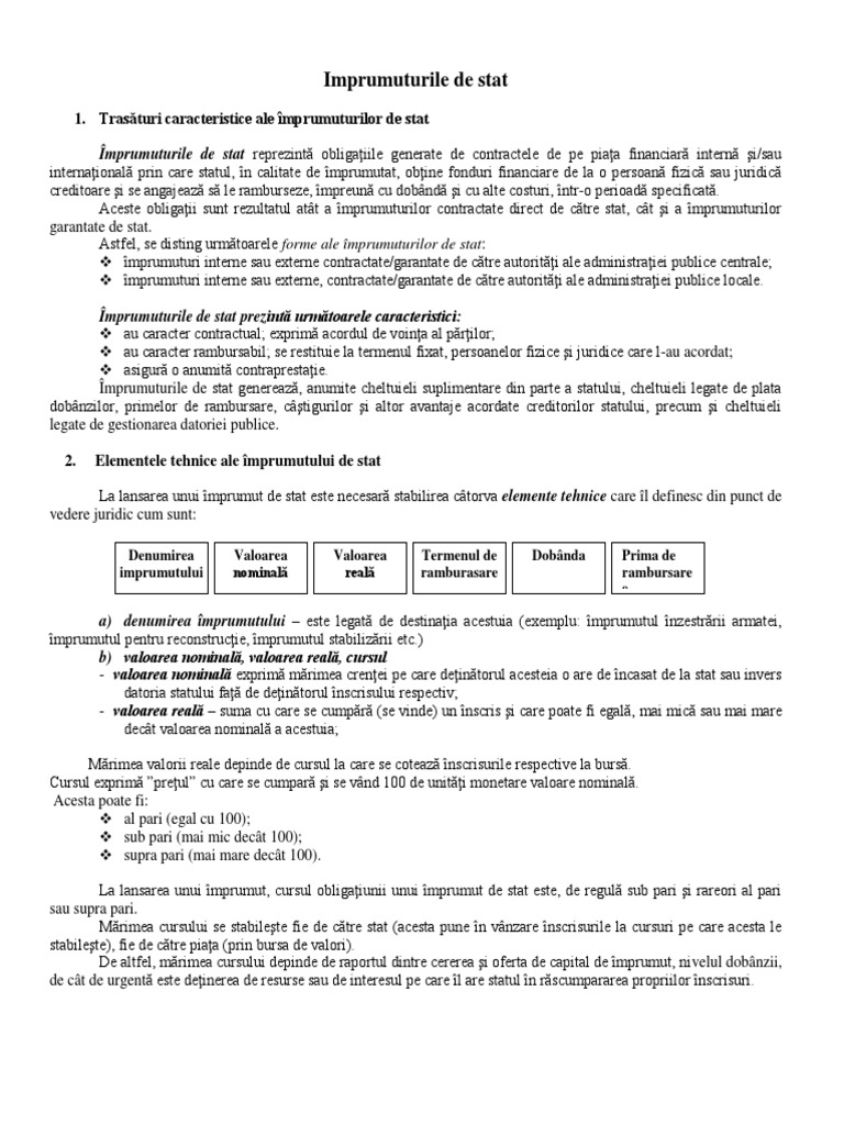 Imprumuturile de Stat | PDF