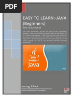 Easy To Learn - Java