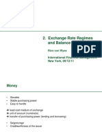 Exchange Rate Regimes / Balance of Payments