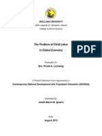 The Problem of Child Labor in Global Economy: 2600 Legarda St. Sampaloc, Manila College of Arts & Science