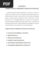 Chaper 3. Types of Property Insurance Policies