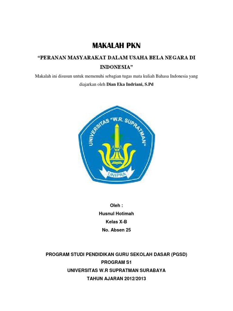 Kata Pengantar Makalah Pkn Individu