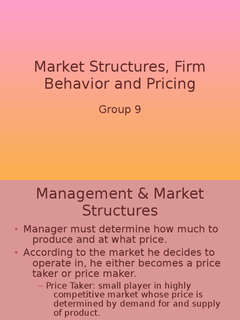 Marketing Structure, Pricing | PDF | Monopoly | Oligopoly
