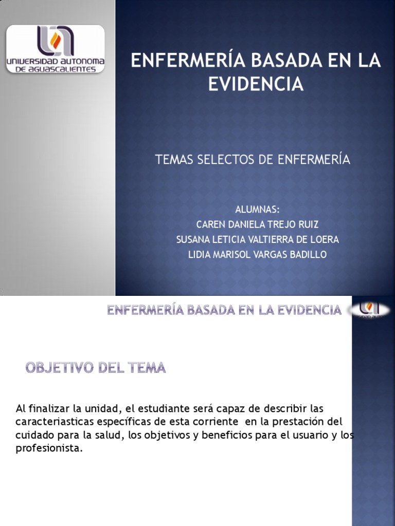 Enfermería Basada en la Evidencia | PDF | Enfermería | Evidencia