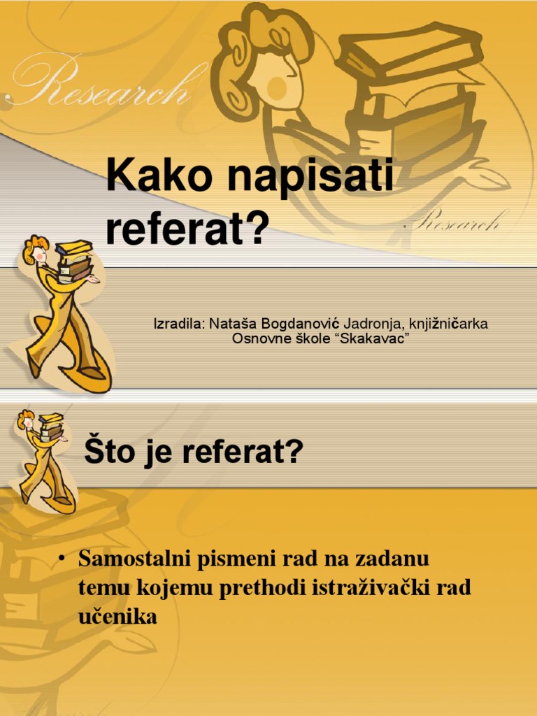 Kako Napisati Referat | PDF