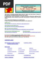 Download Mental Health Bulletin No 225 October 12th 2009 by Health Library SN21000001 doc pdf
