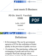 E-Government Meets E-Business: PD Dr. Irini E. Vassilaki Dsri