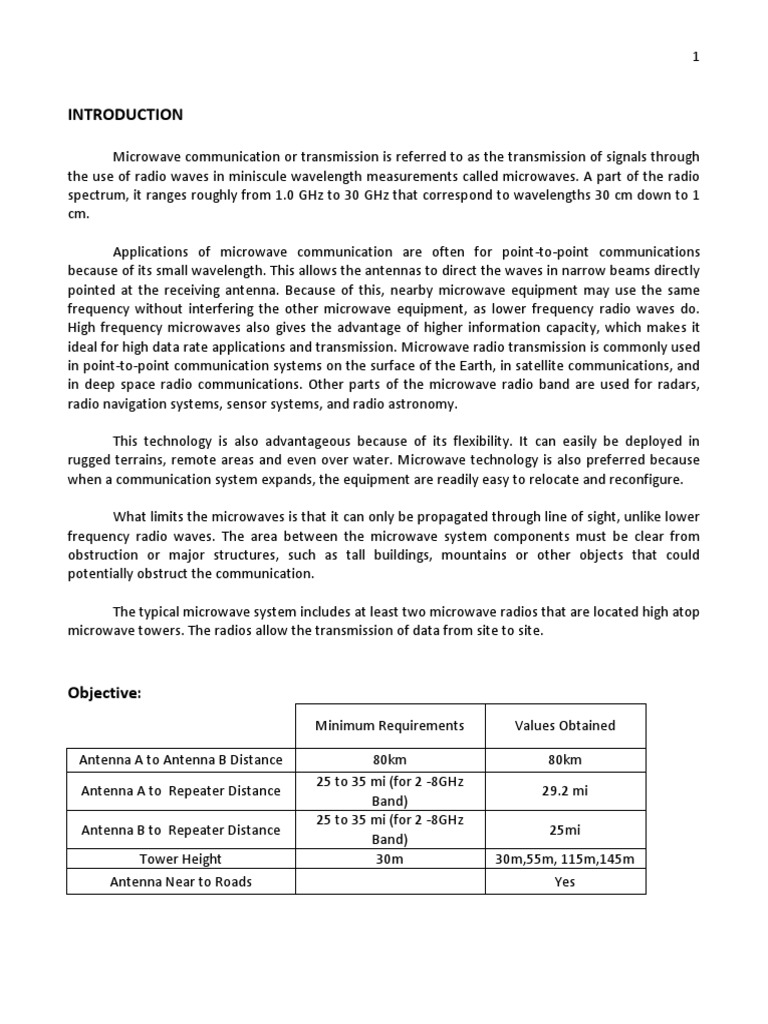 Microwave Communication Overview | PDF | Microwave | Radio