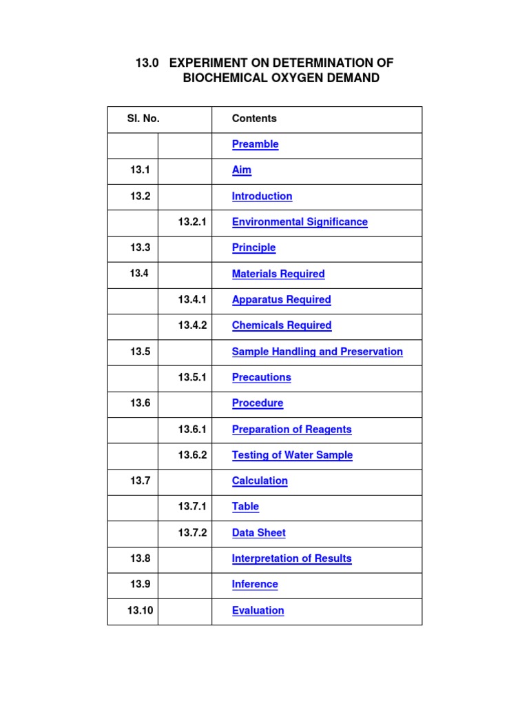Biochemical Oxygen Demand Testing Guide | PDF