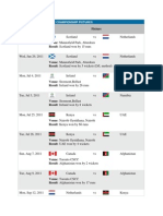 WCL Championship Fixtures 2011-2013