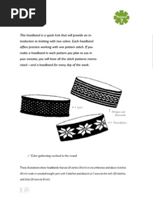 FREE EthnicKnittingBookPattern Headband