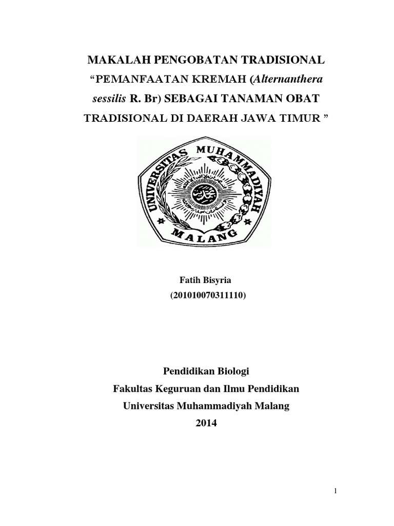 MAKALAH PENGOBATAN TRADISIONAL