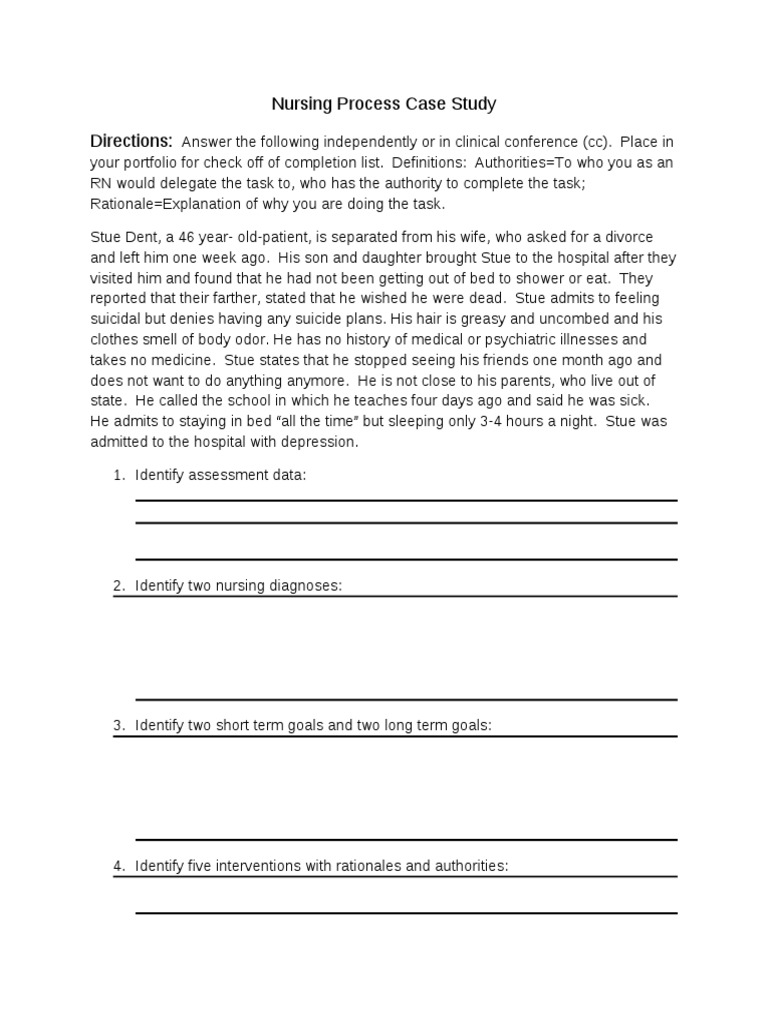 Nursing case studies with answers pdf picture