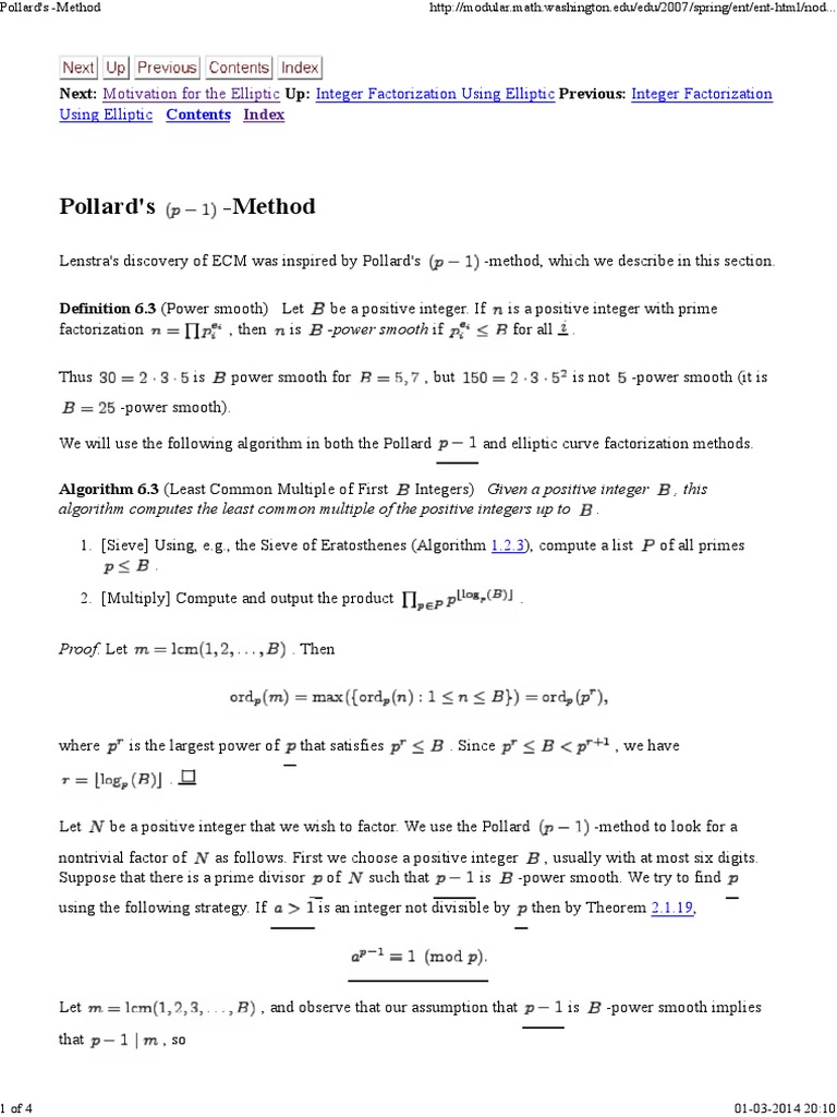 Pollard's Method PDF Prime Number Algorithms And Data Structures