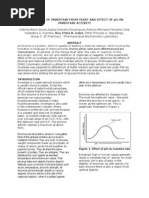 Extraction of Invertase From Yeast and Effect of PH On Invertase Activity