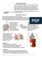 The Roman Army: Read Through The Worksheet Then Answer The Questions in Either Activity A or B
