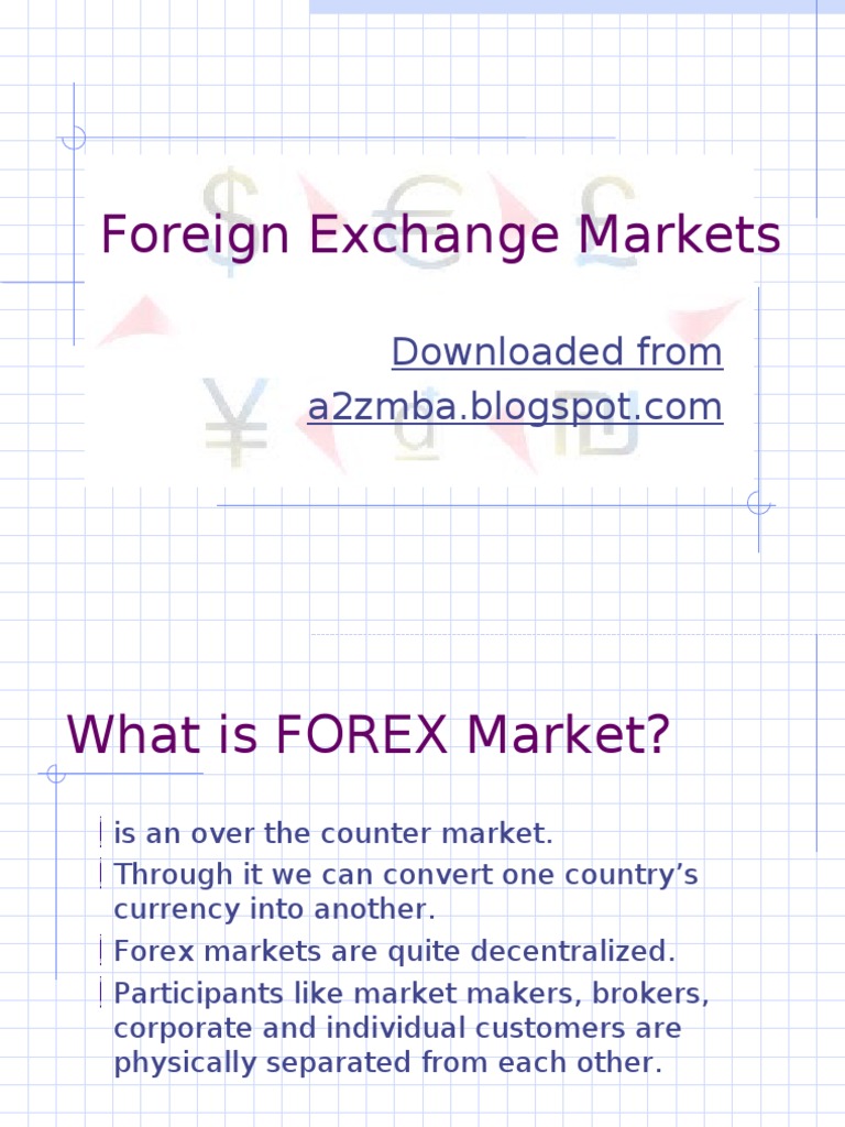Overview of Foreign Exchange Markets | PDF | Foreign Exchange Market ...