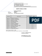 Jurusan Teknik Mesin: Kartu Hasil Studi