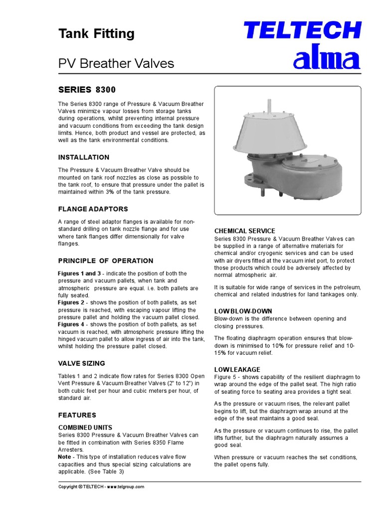 Working of Breather Valve Working On Tanks Vacuum Valve