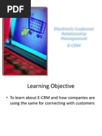 Electronic Customer Relationship Management E-Crm