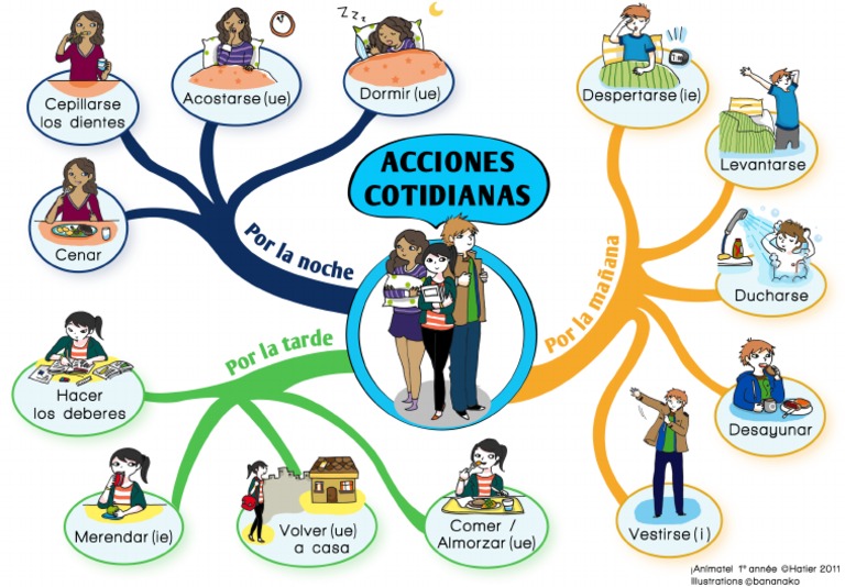 Carte Mentale Acciones Cotidianas