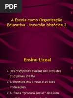 A Escola Como Organizacao Educativa - Incursao Historica 2