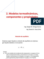 Modelos Termodinámicos, Componentes y Propiedades