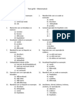 2 Test Grila Matematica 08.02.2014