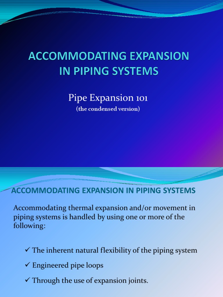 Expansion Joints in Piping Systems | PDF | Technology & Engineering