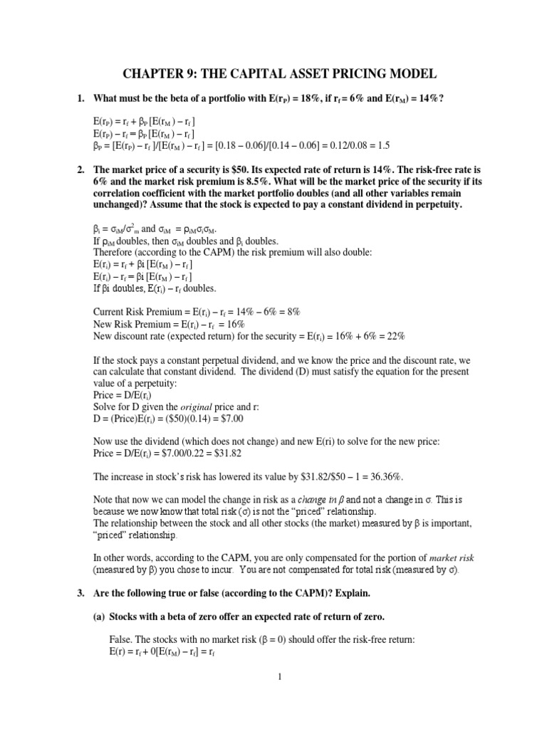 Solved According to the CAPM, overpriced securities should