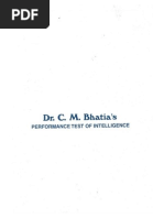 Bhatia Performance Test