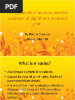 The Epidemic of Measles and the Outbreak Of