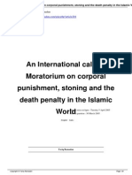 n International Call for Moratorium on Corporal Punishment, Stoning and the Death Penalty in the Islamic