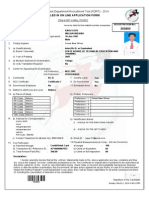 A.P. Forest Department Recruitment Test (FDRT) - 2014: Filled in On Line Application Form