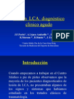 Lesión LCA Diagnóstico Clínico Agudo